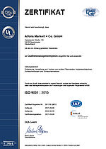 Markert Gruppe: Zertifikat ISO 9001 Qualitätsmanagement